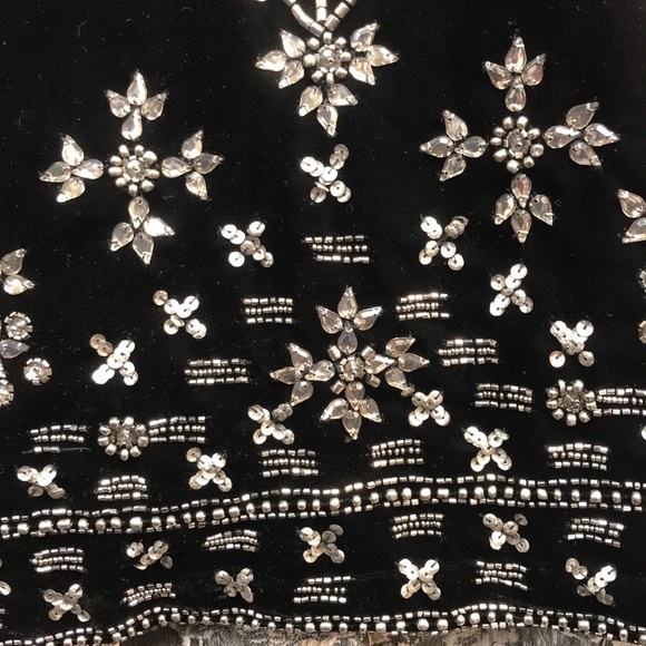 Adrianna-Papell sleeveless jewels Cocktail velvet dress - Picture 4 of 11